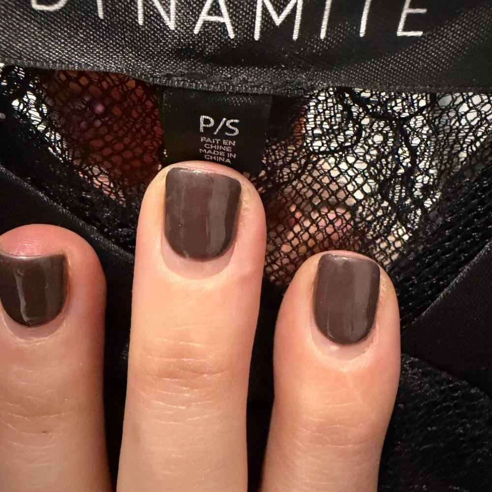 Dynamite Black Lace Slip Dress - Picture 4 of 4
